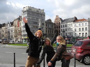 Paul, Rochelle and Julia in Brussels