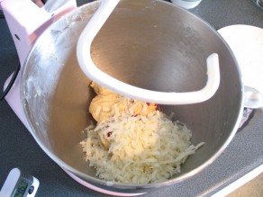 Mix in cheese gently