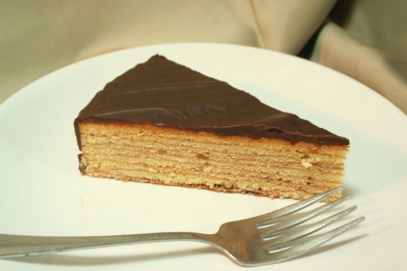 Finished Baumkuchen Slice